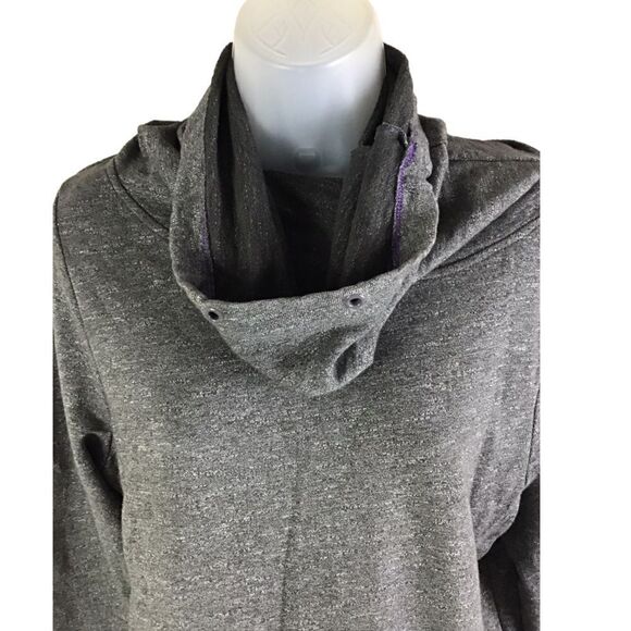 The North Face Heather Gray Cowl Neck Sweatshirt Size medium - Picture 2 of 11